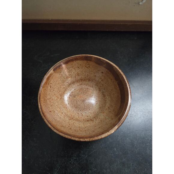 Set of 2 MAM Studio Pottery Bowls Brown Glaze Handmade 7.5" & 4.75" Signed - Picture 5 of 10